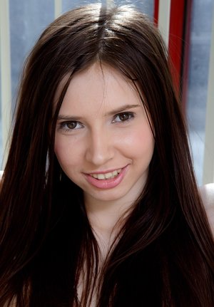 18 year old Euro hottie Ena Sweet posing non nude in denim shorts